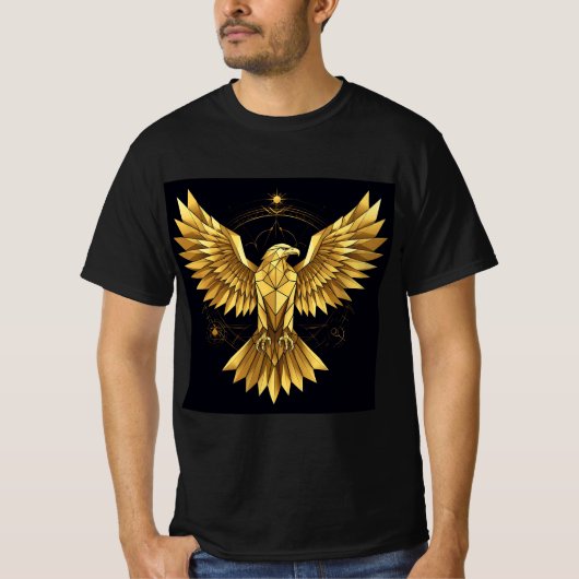 ゴールデンジオメトリックイーグル Tシャツ (正面)