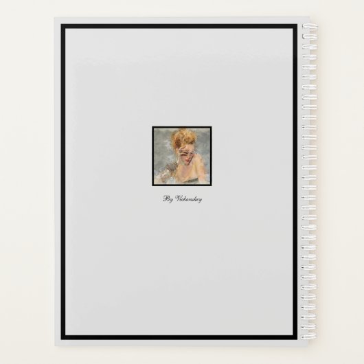 ゴールデンジオメトリックガールモダンファッションエレガント#2 プランナー手帳 (裏面)