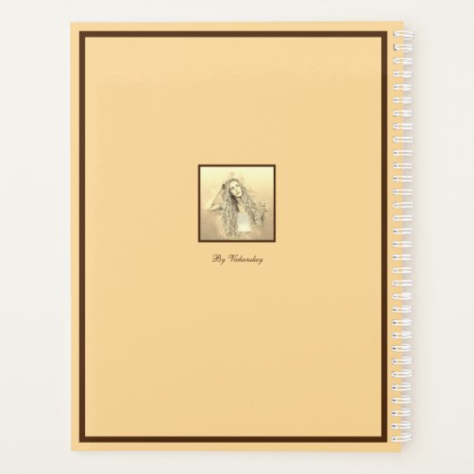 ゴールデンジオメトリックガールモダンファッションエレガント#7 プランナー手帳 (裏面)