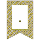 ゴールデンジオメトリックパターモダンン、誕生日パーティー バンティングフラッグ (第1の旗)