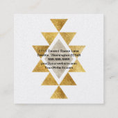 ゴールデンジオメトリックボホ スクエア名刺 (裏面)