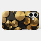 ゴールデンジオメトリックラグジュアリー抽象芸術 Case-Mate iPhoneケース (裏面 (横))