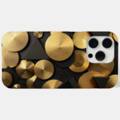 ゴールデンジオメトリックラグジュアリー抽象芸術 Case-Mate iPhoneケース (裏面 (横))