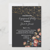 ゴールデンジオメトリック婚約 招待状 (正面)