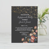 ゴールデンジオメトリック婚約 招待状 (スタンド正面)