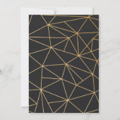 ゴールデンジオメトリック婚約 招待状 (裏面)