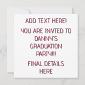 ゴールデンジオメトリック抽象芸術アート 招待状 (裏面)