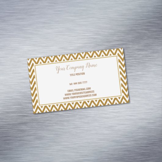 ゴールデンジグザググリッター マグネット名刺 (インサイチュ)