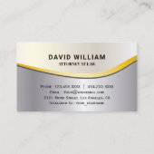 ゴールデンジャスティススケール弁護士弁護士シルバー 名刺 (裏面)