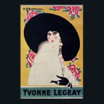 ゴールデンジャズエイジヴボンヌレジェバイジェスマール ポスター<br><div class="desc">Yvonne Legeayの洗練された帽子と白い毛皮で飾られた彼女の幅の広い帽子と、ジャズの黄金時代とフラッパー女の子の時代のバラの壁の前にポーズ。Gesmarによるヴィンテージアールデコポスター、あらゆる壁のための美しい芸術作品!単にGesmarとして知られるCharles Gesmarはもっとも偉大、ジャズ時代のパリ音楽堂の黄金時代のコスチュームやポスターのデザイナーの一人で、主にパリのスターMistinguettの彼の作品で有名であっ素晴らした。在職期間は短かったが、彼の生産は多産で、彼の創造性と才能は比類のないものだった。</div>