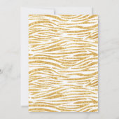 ゴールデンジャングルサバンナサファリ動物のベビーシャワー 招待状 (裏面)