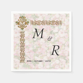 ゴールデンジュエリー結婚ドフローラ スタンダードカクテルナプキン