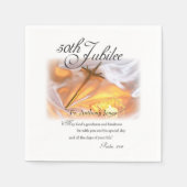 ゴールデンジュビリー宗教生活十字架 スタンダードカクテルナプキン (正面)