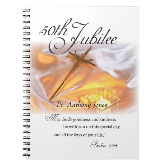 ゴールデンジュビリー宗教生活十字架 ノートブック (正面)