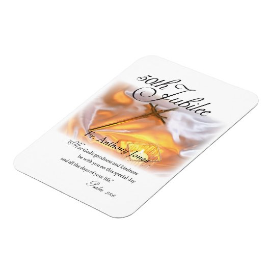 ゴールデンジュビリー宗教生活十字架 マグネット (左側)