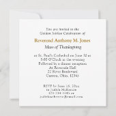 ゴールデンジュビリー宗教生活十字架 招待状 (裏面)