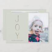 ゴールデンジョイモダンフォトホリデーカード |セージ シーズンカード (正面/裏面)