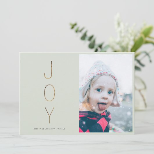 ゴールデンジョイモダンフォトホリデーカード |セージ シーズンカード (スタンド正面)