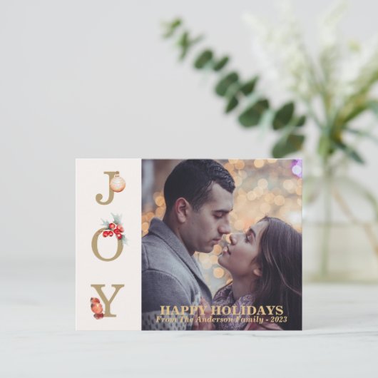ゴールデンジョイ ホリデー ブレッシングス フォト ホリデー カード (スタンド正面)