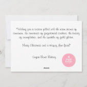 ゴールデンジンガーブレッドとシナモン雪 シーズンカード (裏面)