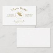 ゴールデンジンコウリーフデザインスパヨガ美しい 名刺 (正面/裏面)