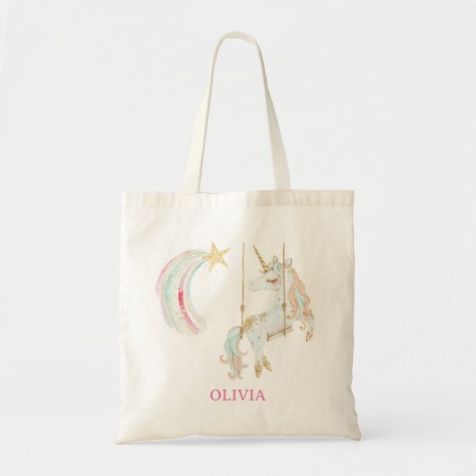 ゴールデンスイングの魔法のユニコーン トートバッグ (正面)