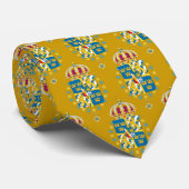 ゴールデンスウェーデンのエンブレムファッションタイ、スウェーデン国旗 ネクタイ (ロール)