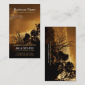 ゴールデンスカイクラウド自然シルエット名刺 名刺 (正面/裏面)