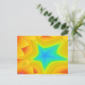 ゴールデンスカイス – ケンゲージ抽象芸術アート ポストカード (スタンド正面)