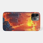 ゴールデンスカイライン: ラディアントシティサンセットアート Case-Mate iPhoneケース (裏面(横))