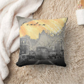 ゴールデンスカイ付きロンドンのタワー装飾用クッション クッション (ブランケット)