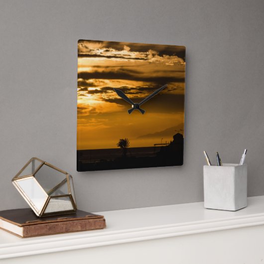 ゴールデンスカイ スクエア壁時計 (オフィス)