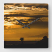 ゴールデンスカイ スクエア壁時計 (正面)