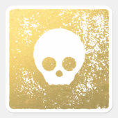 ゴールデンスカルステッフェイクク – ゴールドフォイル スクエアシール (正面)