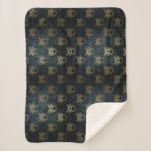 ゴールデンスカル&クロスボーンズSherpaブランケット シェルパブランケット (正面)