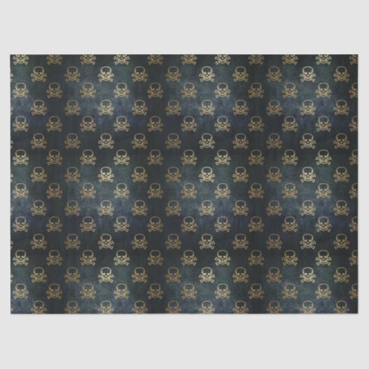 ゴールデンスカル&クロスボーンティッシュペーパー 薄葉紙 (正面)