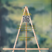 ゴールデンスキャンQRコードグリッターシンプルカリグエレガントル アクリルサイン (ニュートラル)