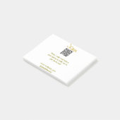 ゴールデンスキャンQRコードグリッターシンプルカリグエレガントル ポストイット (アングル)