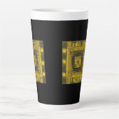 ゴールデンスクエアAIアート カフェラテマグ (正面)