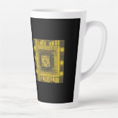 ゴールデンスクエアAIアート カフェラテマグ (右)