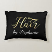 ゴールデンスクリプトハサミヘアスタイリストのヘアサロン アクセントクッション (裏面)