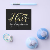 ゴールデンスクリプトハサミヘアスタイリストのヘアサロン チラシ (シングル)