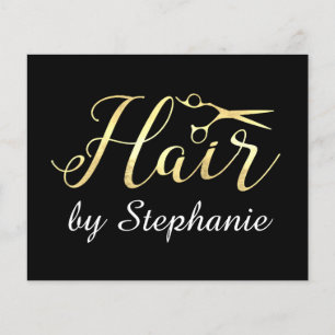 ゴールデンスクリプトハサミヘアスタイリストのヘアサロン チラシ