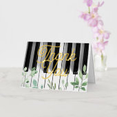 ゴールデンスクリプトミュージック 箔グリーティングカード (蘭)