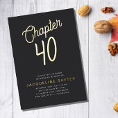 ゴールデンスクリプト第40章40歳の誕生日パーティー 箔招待状