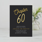 ゴールデンスクリプト第60章60th誕生日パーティー 箔招待状 (立ち正面)
