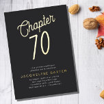 ゴールデンスクリプト第70章70th誕生日パーティー 箔招待状<br><div class="desc">この豪華な70thバースデー祝ターパーティーフォイルの招待とスタイルのこの重要な大事な行事にあなたの家族と友人を招待状。この招待に関する黄金の台本と複雑な詳細は、壮大でエレガンス感じの魅力を呼び起こす。金ゴールドフォイルはっきりしたアクセント付きの黒い背景を持つ、この招待は彼らのマイルストーンの誕生日にあなたの愛する感じ人を特別に作るために完璧である。</div>