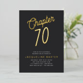 ゴールデンスクリプト第70章70th誕生日パーティー 箔招待状 (立ち正面)