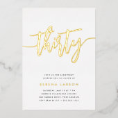 ゴールデンスクリプト30th誕生日パーティー 箔招待状 (正面)