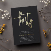 ゴールデンスクリプト30th誕生日パーティー 箔招待状